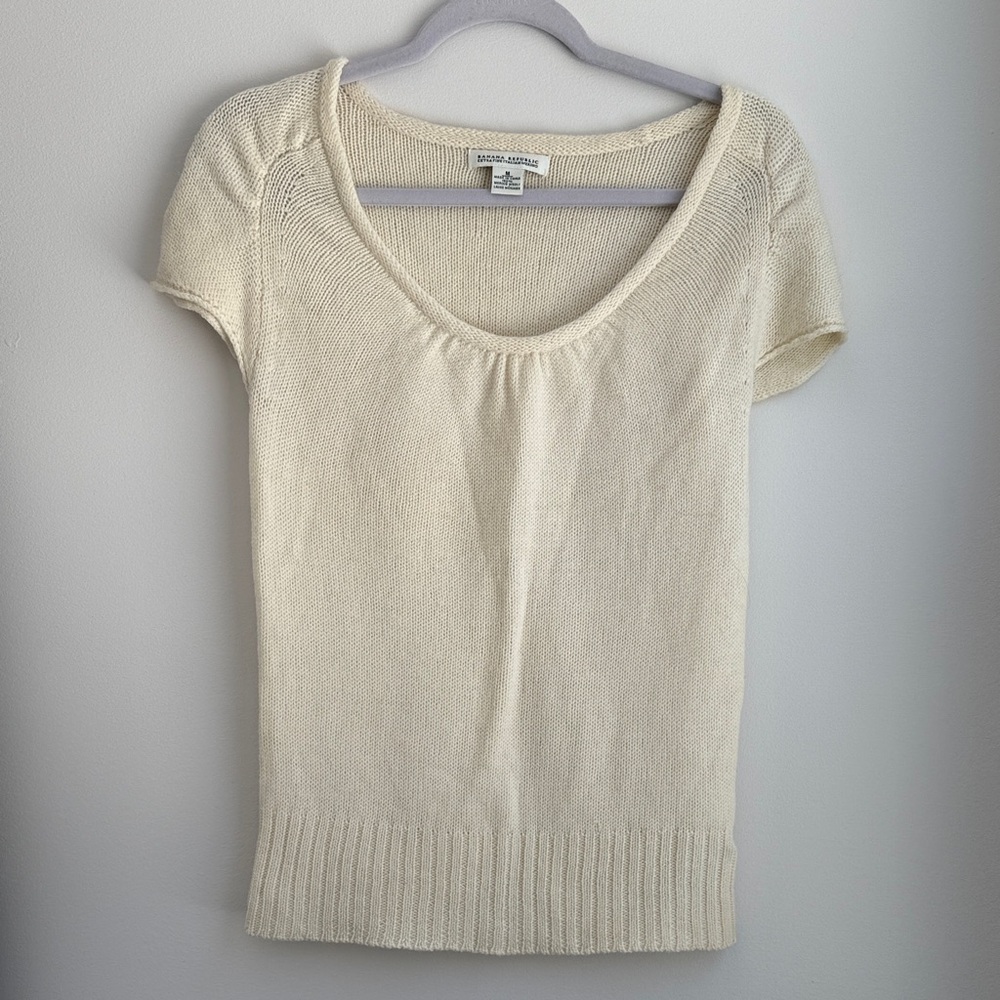 Vintage Fall 2005 Banana Republic Cream Merino Sweater